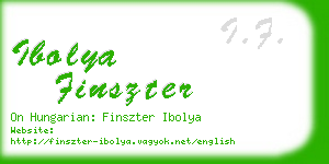 ibolya finszter business card